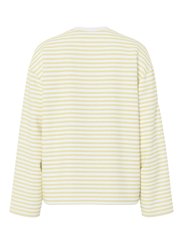 Pieces - Pcsadie Ls Top - 5090857 Bright White French Vanilla T-shirts 