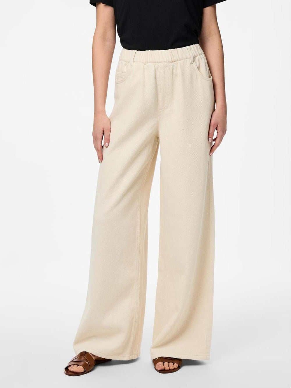 Pieces - Pcsavanna Pull Up Denim Pant - 4701764 Raw Cotton