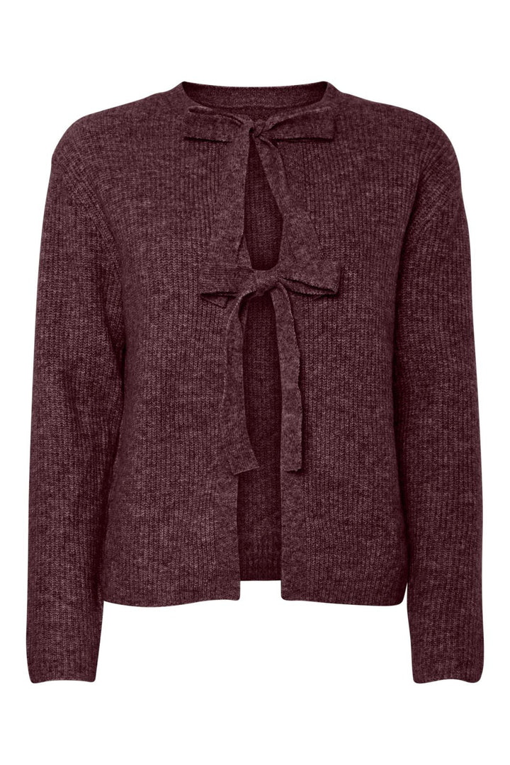 Pieces - Pcsilly Ls Rev Tie Knit - 4864790 Tawny Port