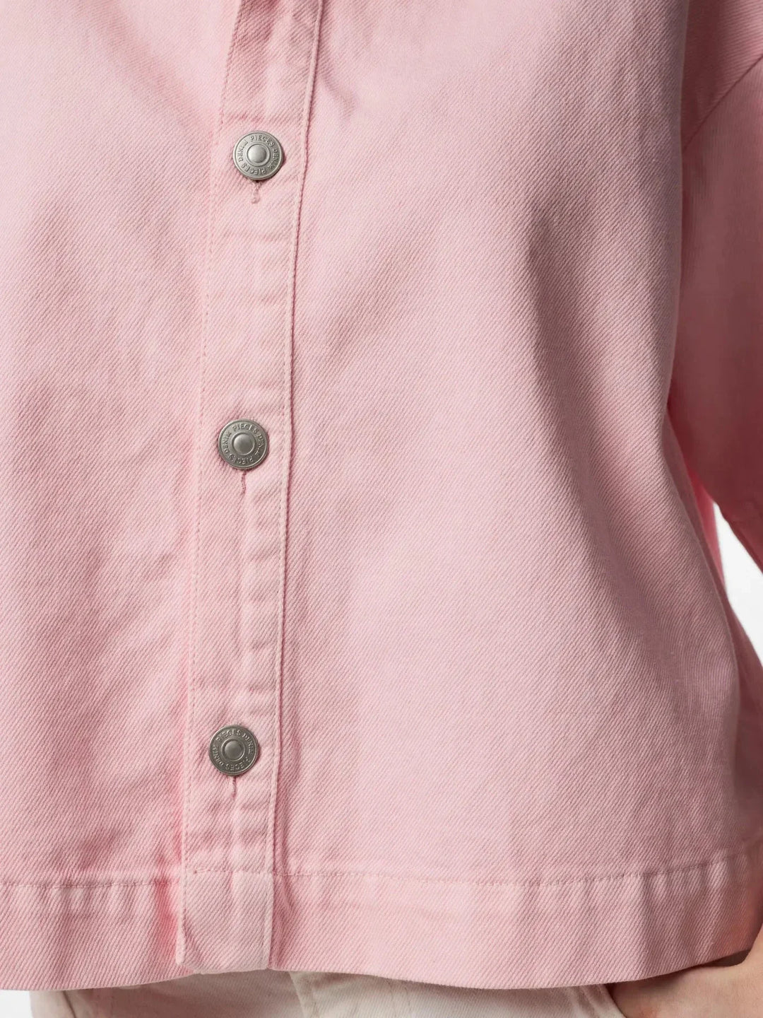 Pieces - Pcsky Ss A-Shape Denim Top - 4992608 Roseate Spoonbill Skjorter 