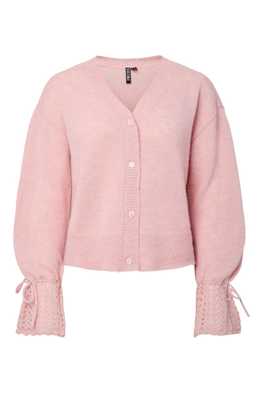 Pieces - Pcsmilla Ls Knit Cardigan - 5000627 Pink Tulle