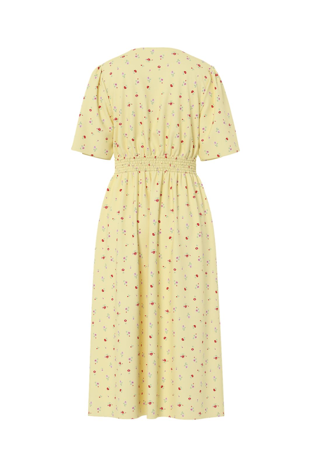 Pieces - Pctala Ss Midi Dress - 4996440 French Vanilla Flower