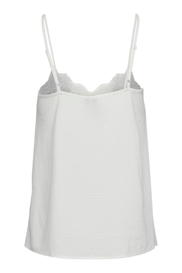 Pieces - Pctiffany Strap Lace Top Bc - Cloud Dancer Tank Top 