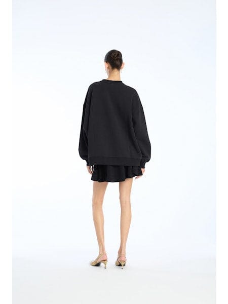 Rotate - Heavy Sweat Crewneck 115316100 - 100 Black 