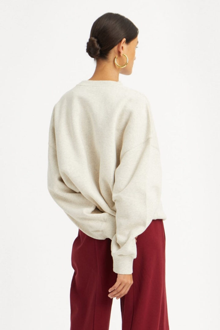 Rotate - Heavy Sweat Crewneck1143813070 - White Melange