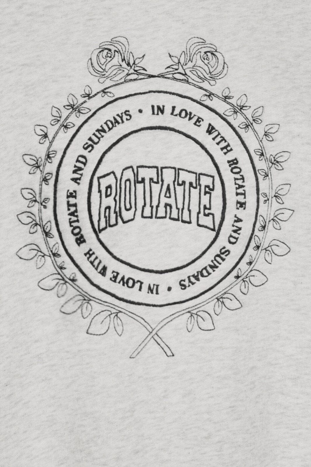 Rotate - Heavy Sweat Crewneck1143813070 - White Melange