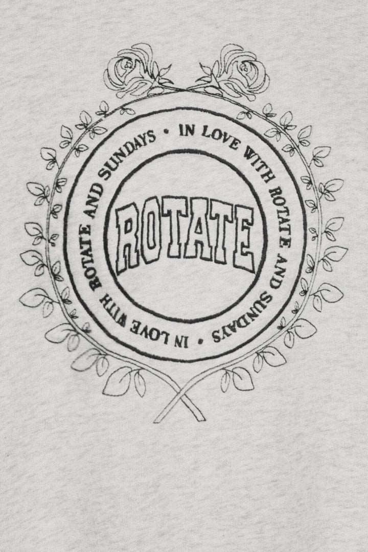 Rotate - Heavy Sweat Crewneck1143813070 - White Melange