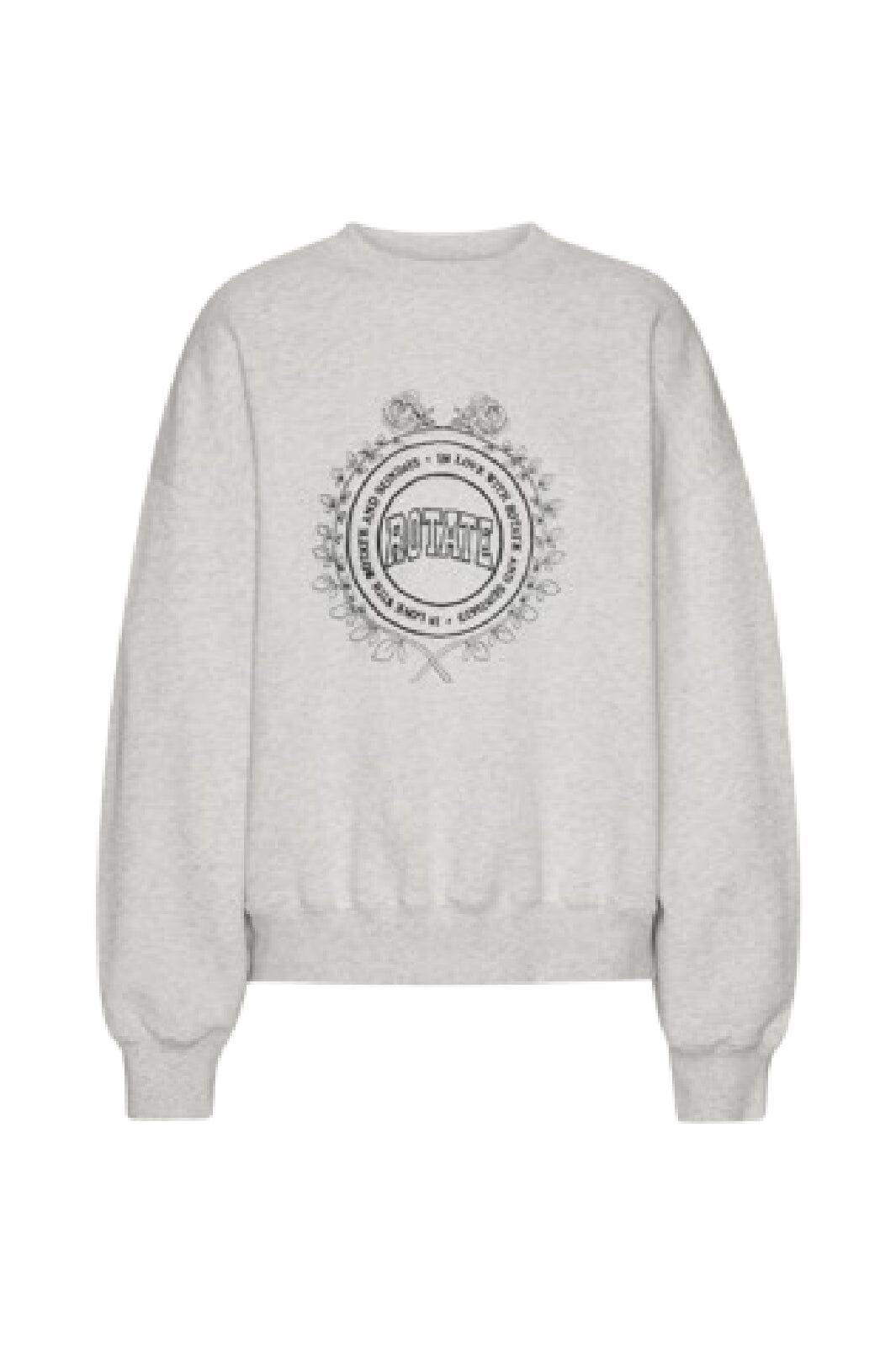 Rotate - Heavy Sweat Crewneck1143813070 - White Melange