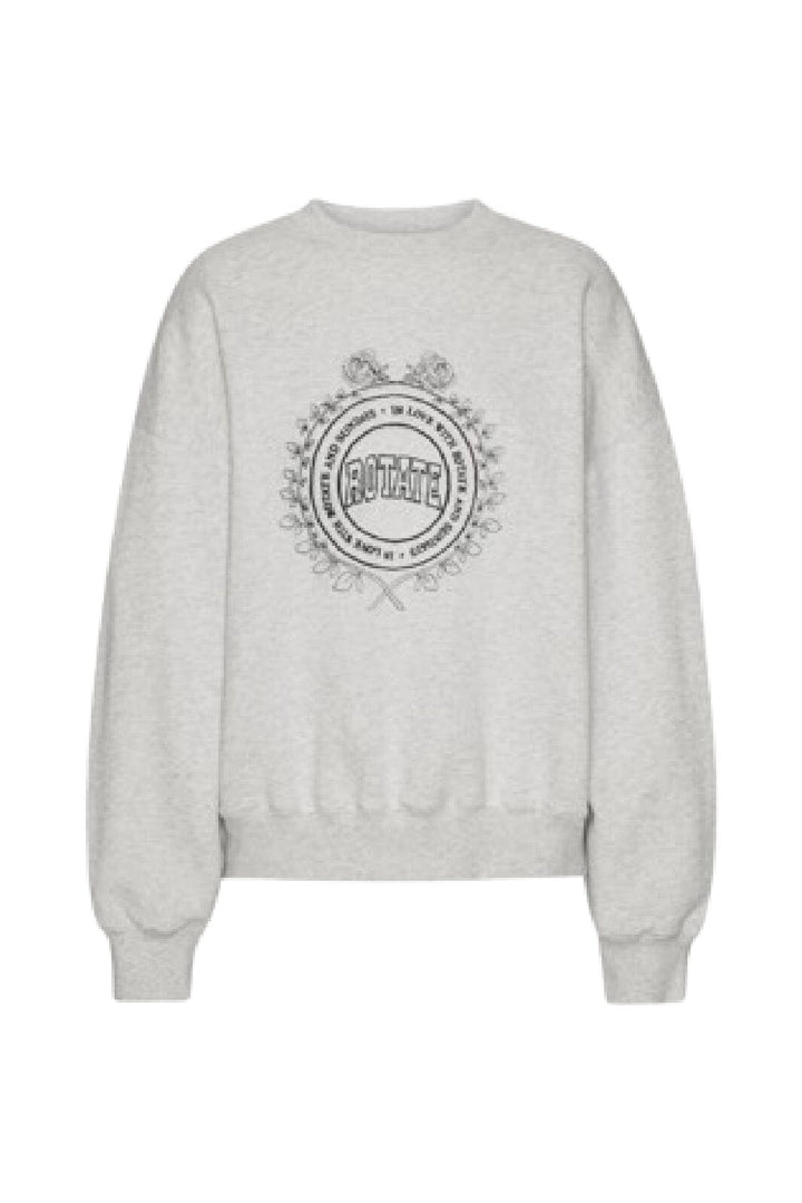 Rotate - Heavy Sweat Crewneck1143813070 - White Melange