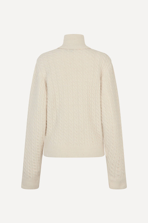 Rotate - Knit High Neck 116907857 - 857 Egret Strikbluser 