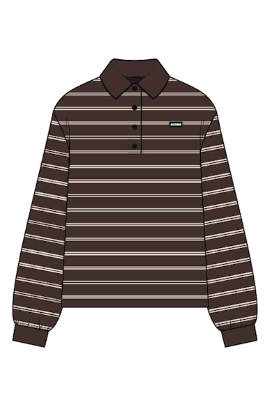 Rotate - Pique Longsleeve Polo 1160033088 - 3088 Molé Comb. 