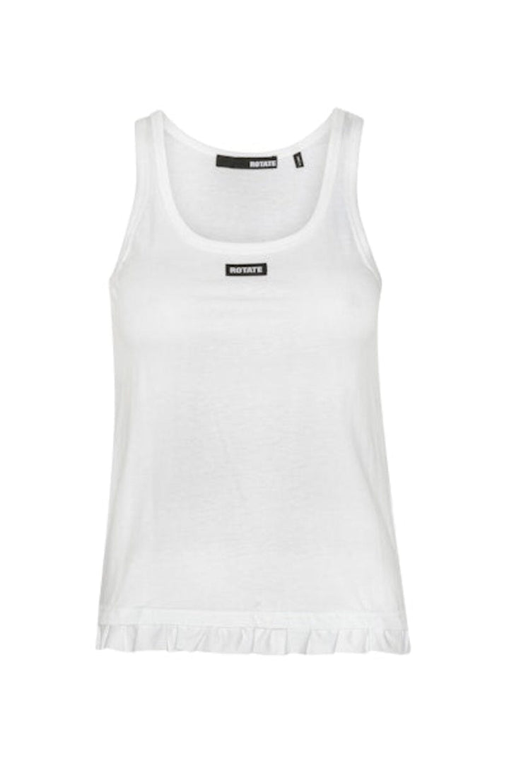 Rotate - Ruffle Hem Tank Top 115281400 - 400 Bright White Toppe 