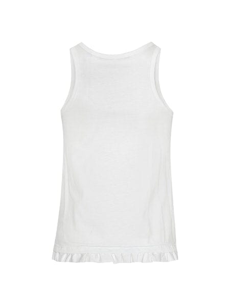 Rotate - Ruffle Hem Tank Top 115281400 - 400 Bright White Toppe 