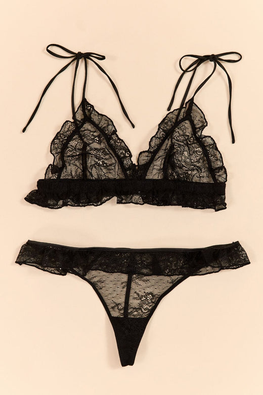 Rotate - String Briefs 116386100 - 100 Black Undertøj 