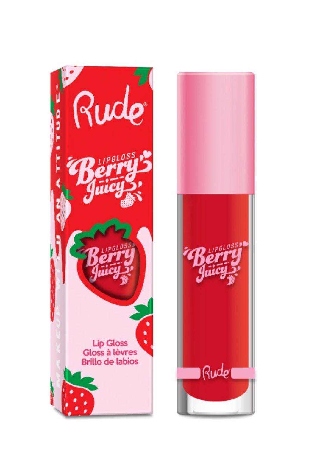 Rude Cosmetics - Berry Juicy Lip Gloss - Code Red - Lipgloss 