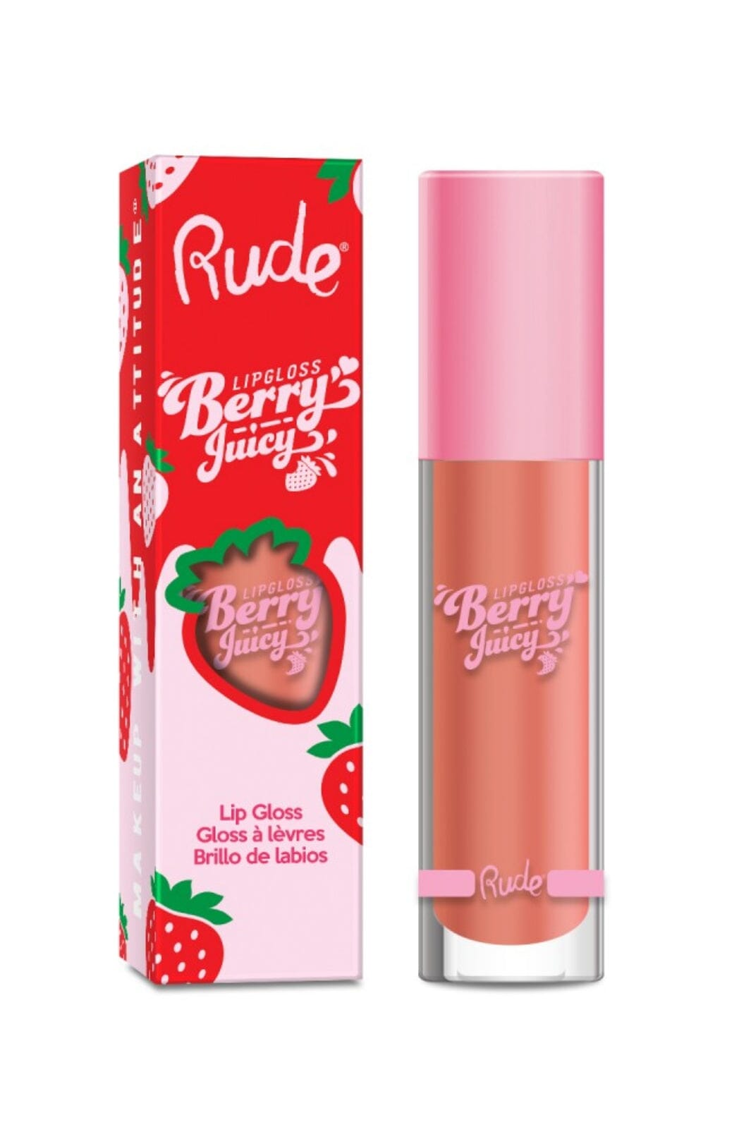 Rude Cosmetics - Berry Juicy Lip Gloss - Nudist - Lipgloss 