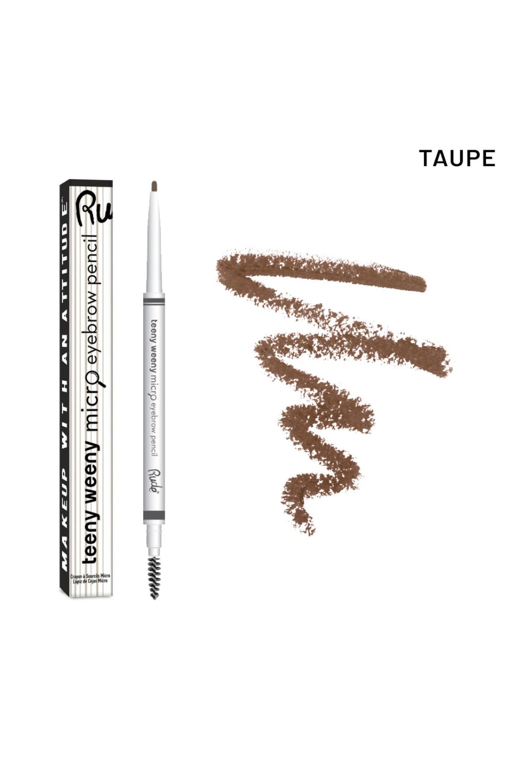 Rude Cosmetics - Teeny Weeny Micro Eyebrow Pen - Taupe - Øjenbryn 
