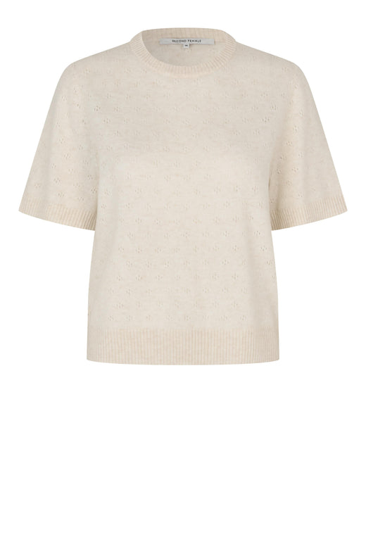 Second Female - Amala Knit SS O-Neck 60583 - 0508 Tofu 