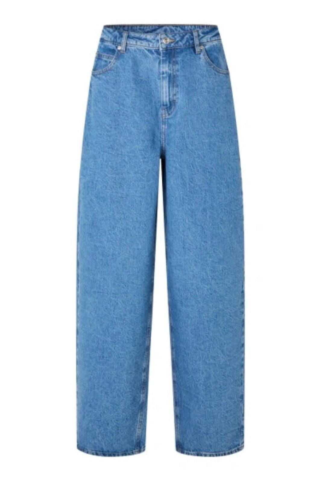 Second Female - Belton Barrel Denim Jeans 60442 - 5997 Blue denim Jeans 