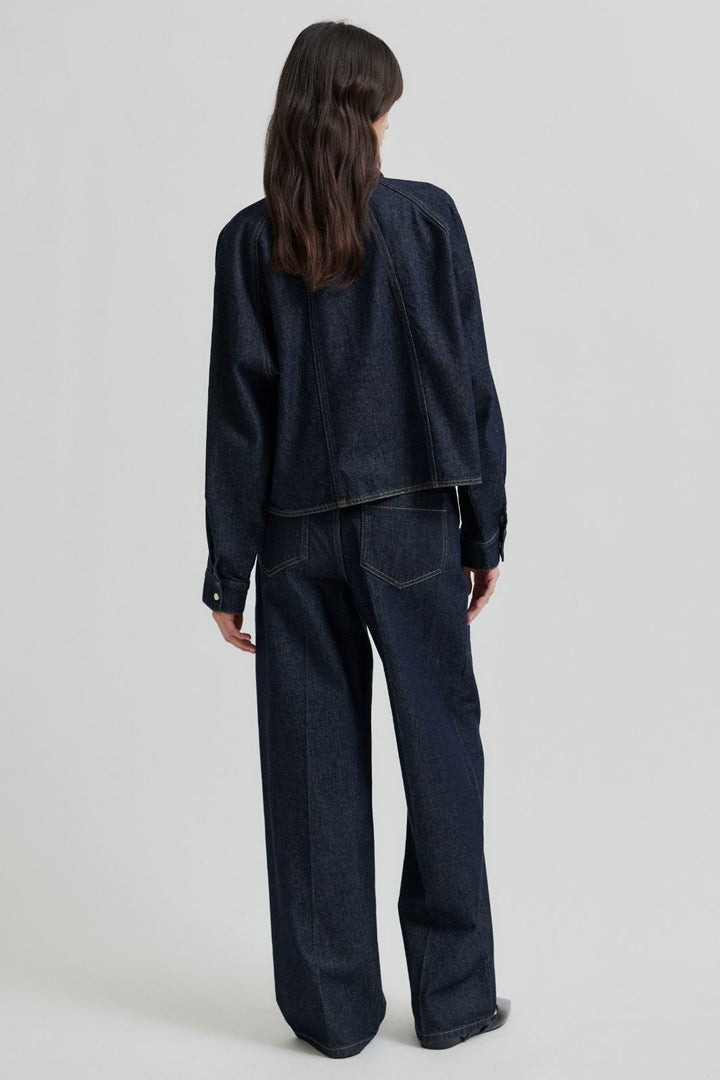 Second Female - Columbus New Denim Trousers 59722 - 5998 Dark blue denim Bukser 