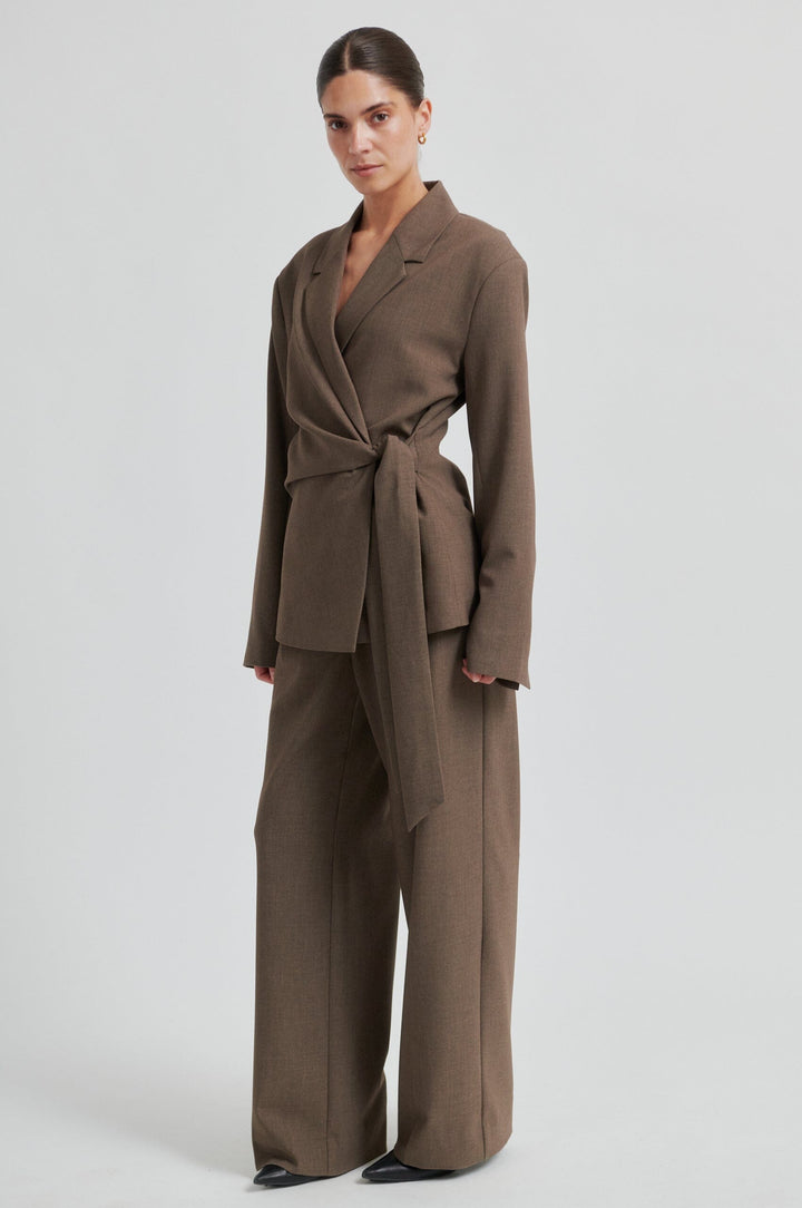 Second Female - Dakota Trousers 60416 - 6144 Mid Brown Melange Bukser 