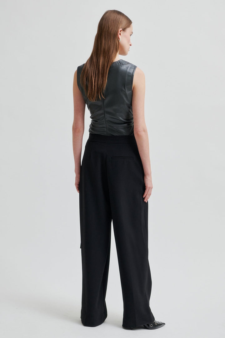 Second Female - Fique Wrap Trousers 60222 - 8001 Black Bukser 