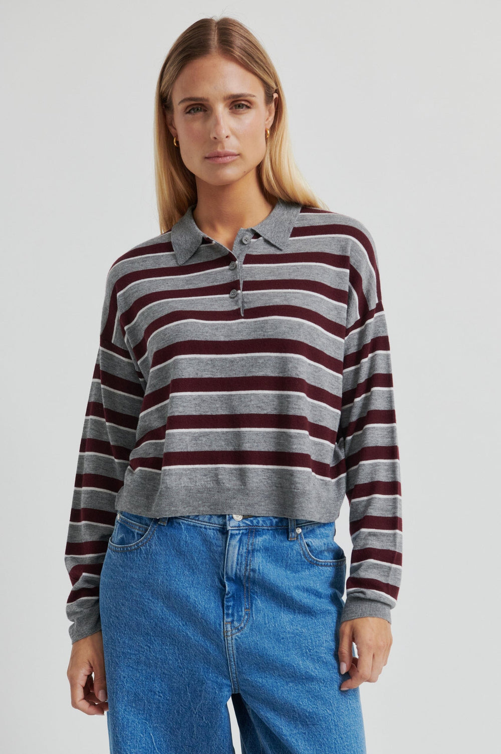 Second Female - Miley Knit Collar 60411 - 6148 Fudge Bluser 