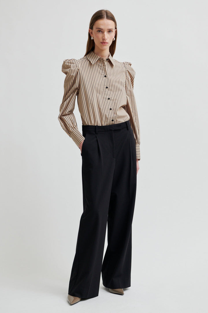Second Female - Serina Slim Shirt 60489 - 6016 Camel Skjorter 