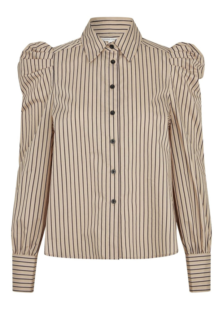 Second Female - Serina Slim Shirt 60489 - 6016 Camel Skjorter 