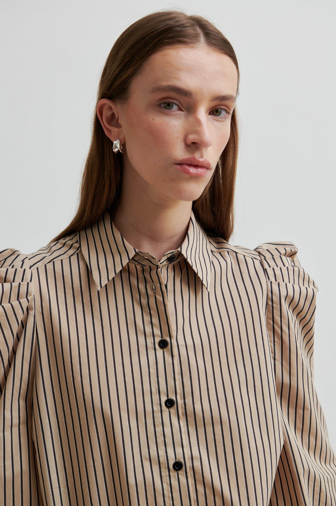 Second Female - Serina Slim Shirt 60489 - 6016 Camel Skjorter 