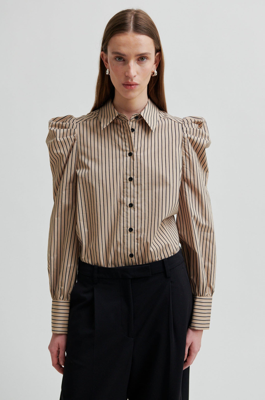 Second Female - Serina Slim Shirt 60489 - 6016 Camel Skjorter 