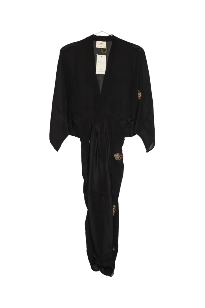 Sissel Edelbo - Juno SILK Dress Sparkling Black SE 1717-1 - Sparkling Black No. 114