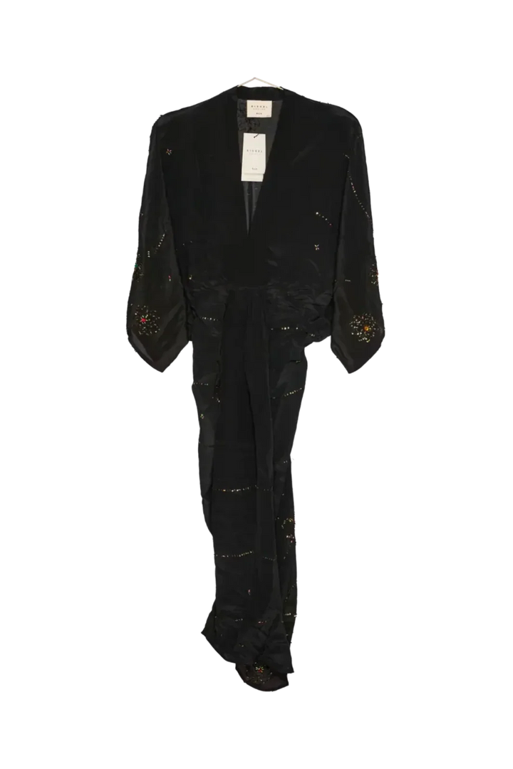 Sissel Edelbo - Juno SILK Dress Sparkling Black SE 1717-1 - Sparkling Black No. 119