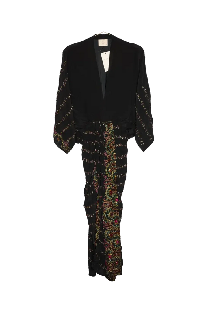 Sissel Edelbo - Juno SILK Dress Sparkling Black SE 1717-1 - Sparkling Black No. 136