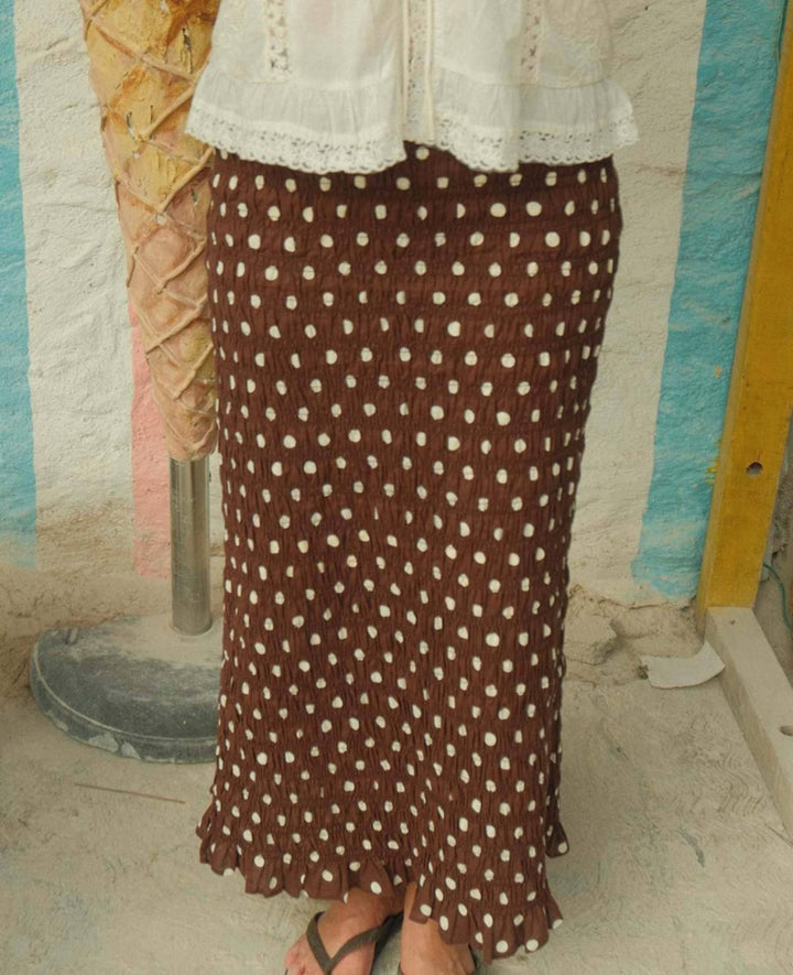 Sissel Edelbo - Lady Skirt Se 2023 - Brown Dot Nederdele 