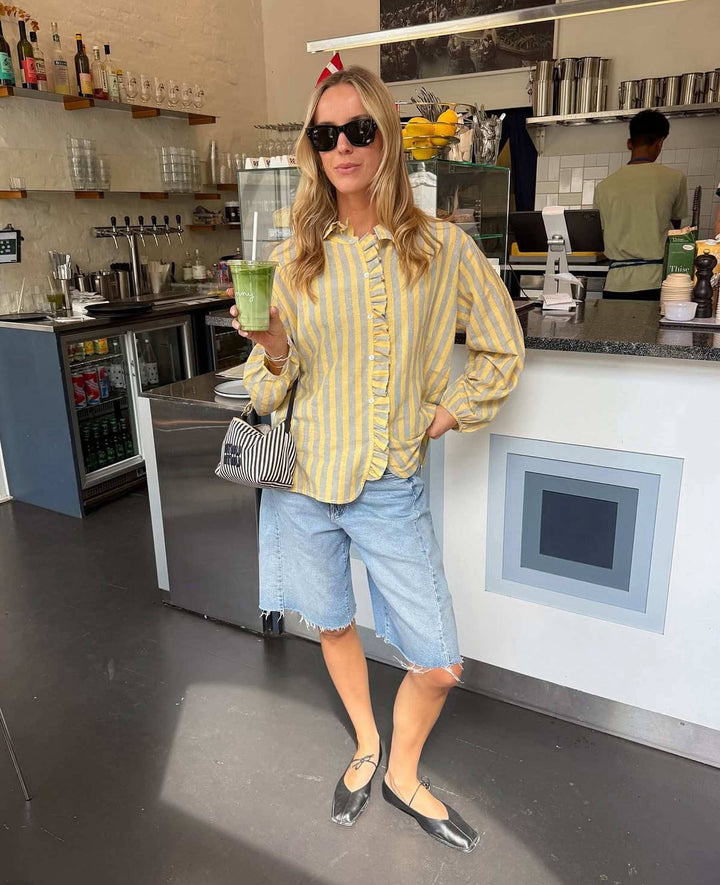 Sissel Edelbo - Mirelle Shirt SE 1782 - Yellow Stripes Skjorter 