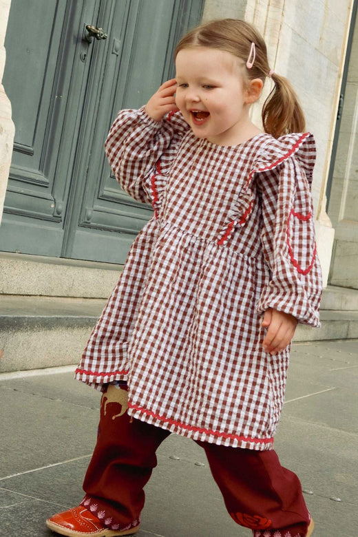 Sissel Edelbo - Nanette MINI Dress SE 1678 - Brown Checks Kjoler 