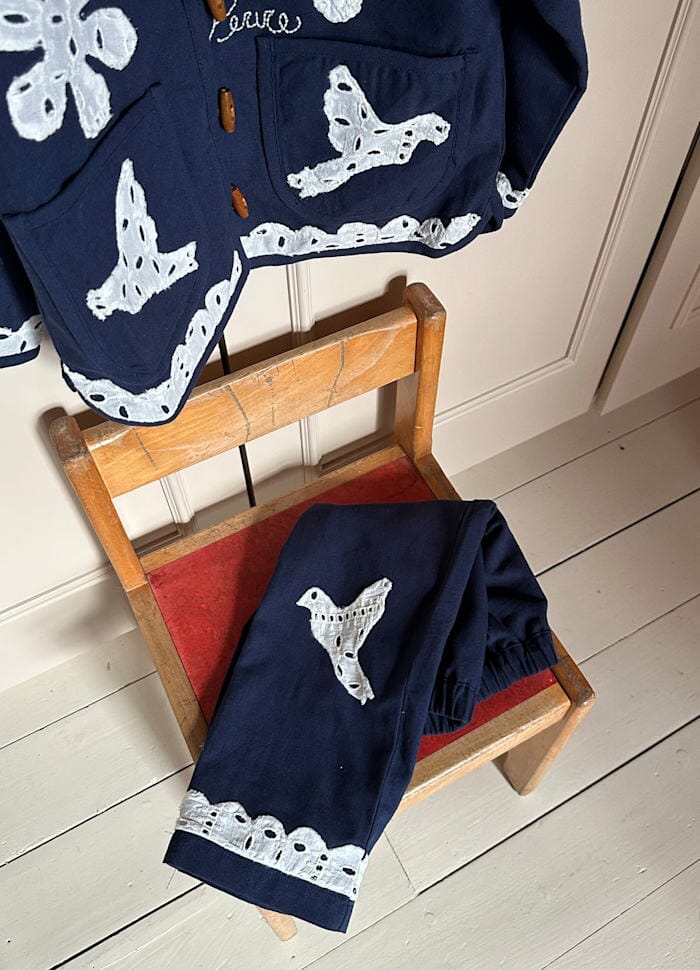 Sissel Edelbo - Oda MINI Pants SE 1668 - Navy Birds Bukser 