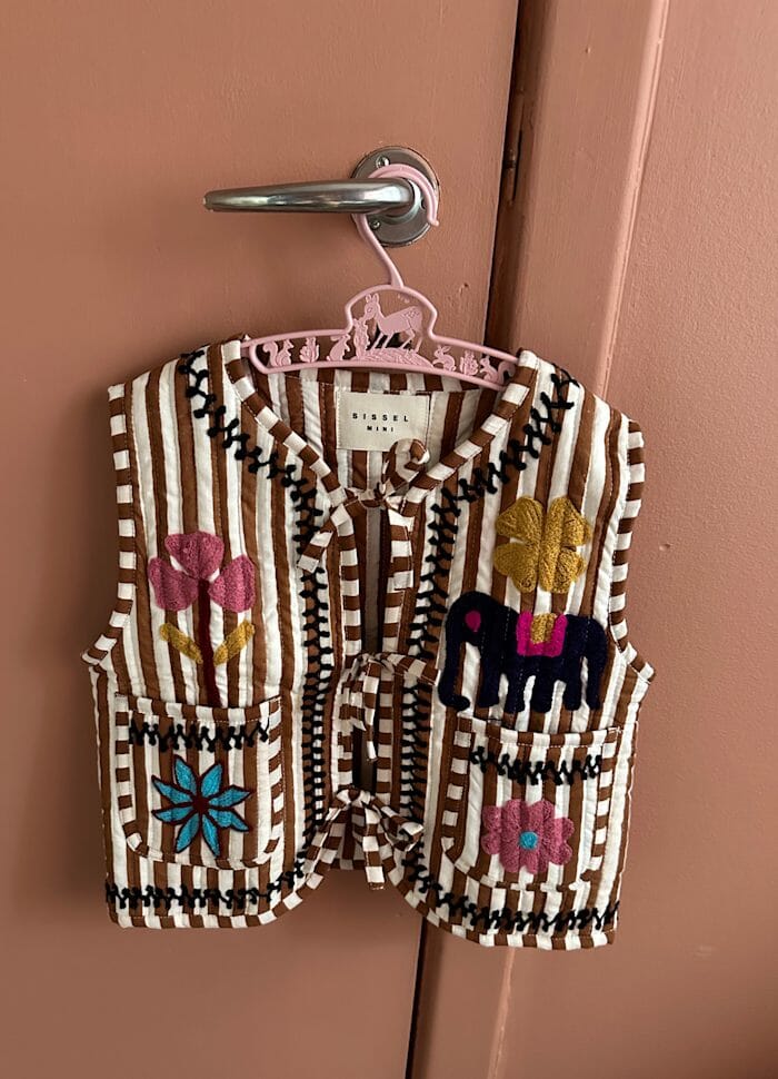 Sissel Edelbo - Vilja MINI Vest SE 1671 - Brown Stripes Veste 