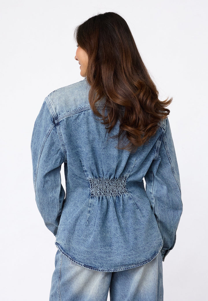 Sisters Point - Fiora-Sh 20121 - 904 - Vintage Denim Jakker 