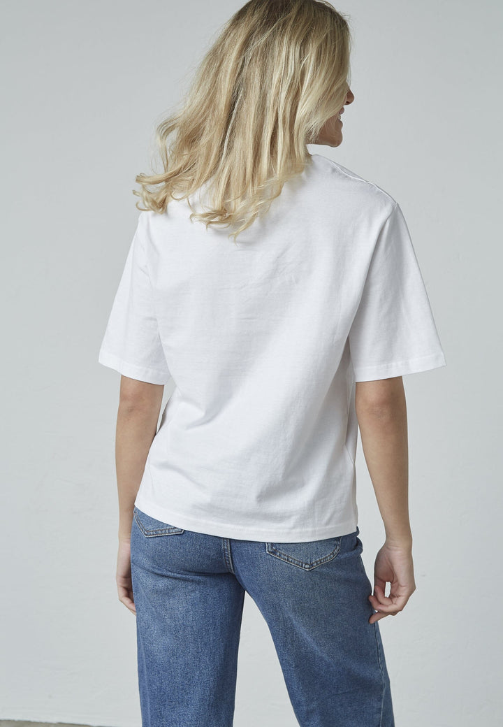 Sisters Point - Heda-Loose.Ss10 18795 - 834 - White/Bordeaux T-shirts 
