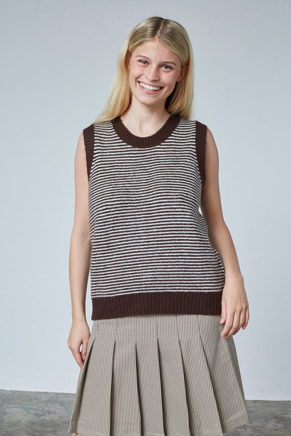 Sisters Point - Megi-Ve 19047 - 831 - Brown/Cream Strikbluser 