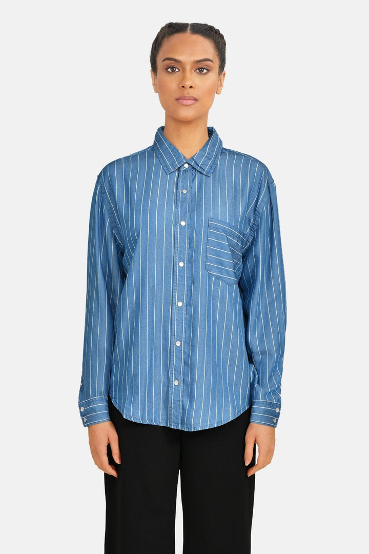 Sisters Point - Osia-Sh1 - 832 Blue/White Skjorter 