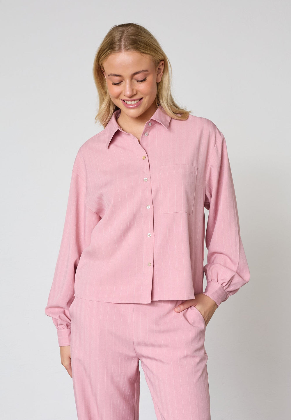 Sisters Point - Verina-Sh3 19504 - 531 - Mauve Pinstripe Skjorter 