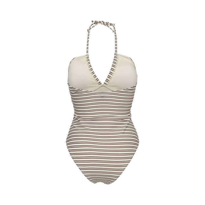 Sofie Schnoor - S242351 Swimsuit - Brown Striped Badedragter 