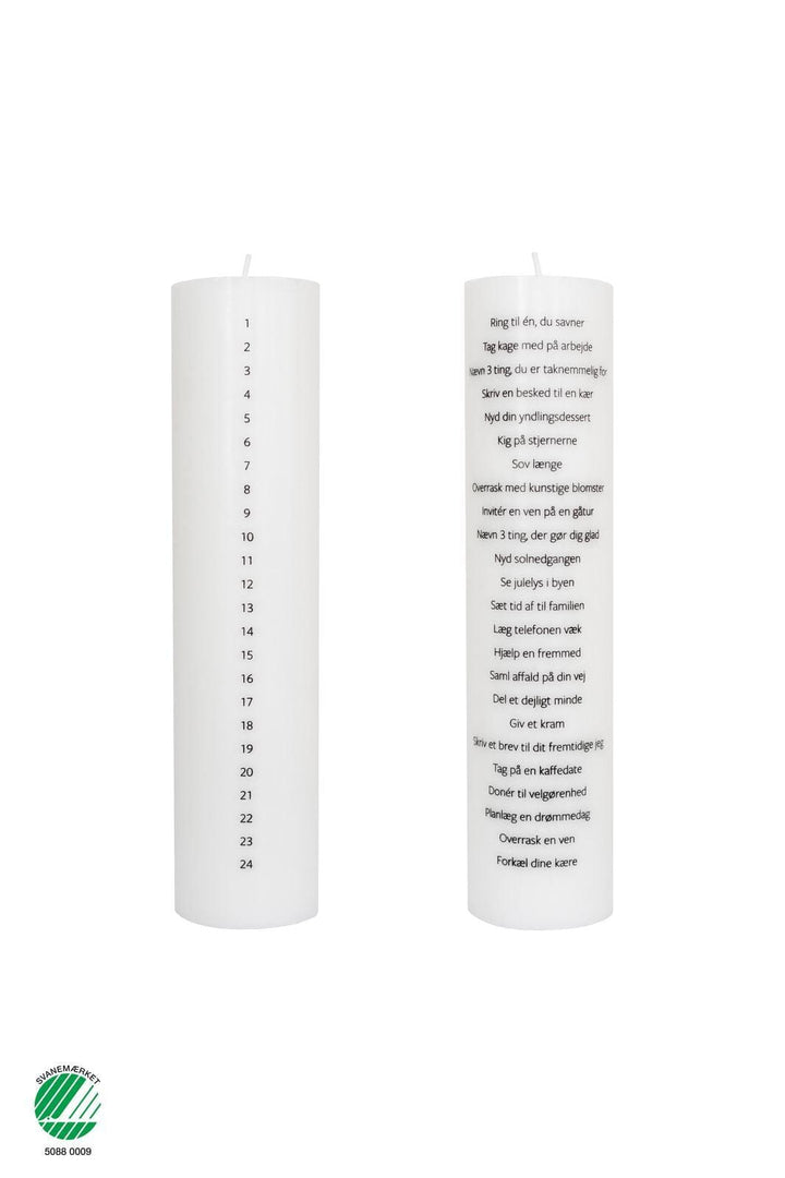 Specktrum - Kalenderlys - 24 Øjeblikke Af Selvforkælelse | Hvid 59.60x12 7108 - Hvid Kalenderlys 