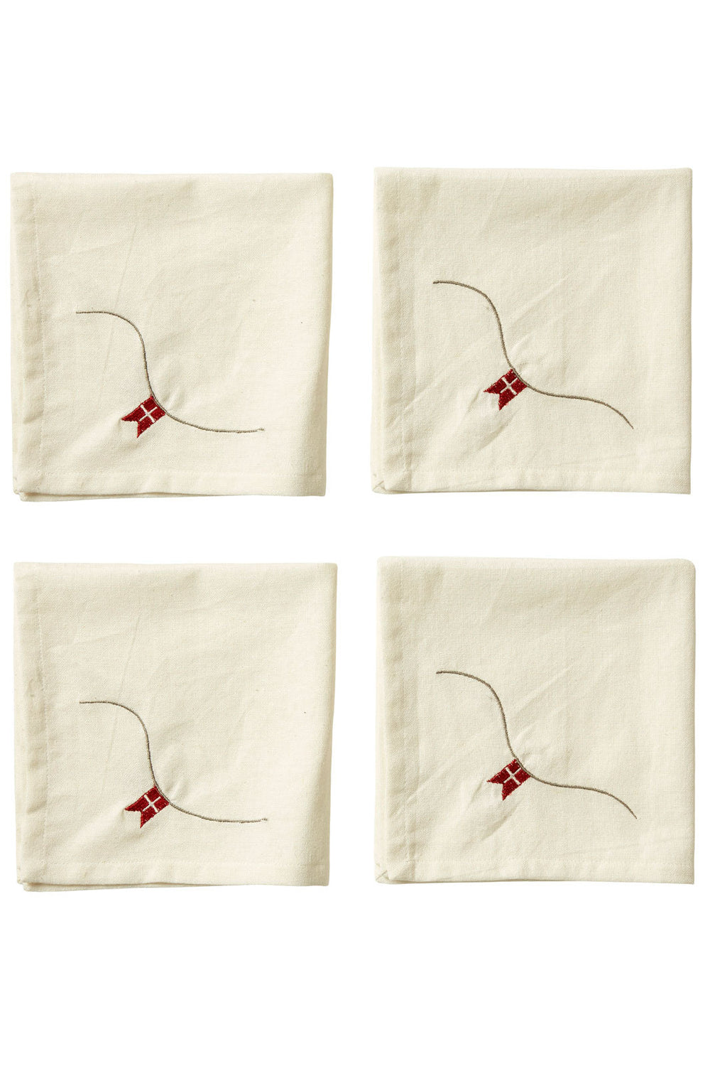 Speedtsberg - Mundserviet flag s/4 40x40 - White linen mix Køkkentilbehør 