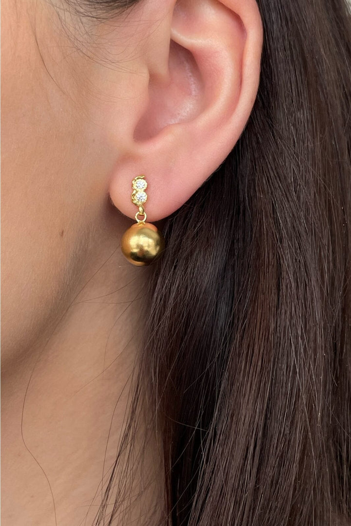 Stine A - Twin Flow & Disco Ball Earring - Single - 1334-02-S Øreringe 