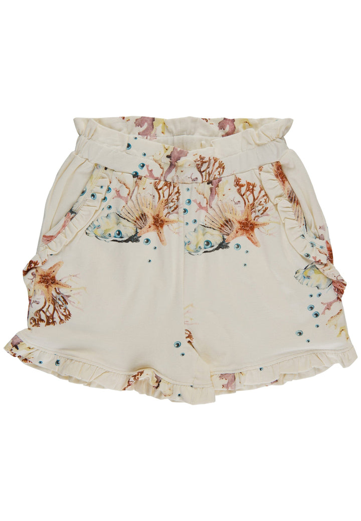 The New - Tngiselle Shorts - White Swan Coral Aop Shorts 