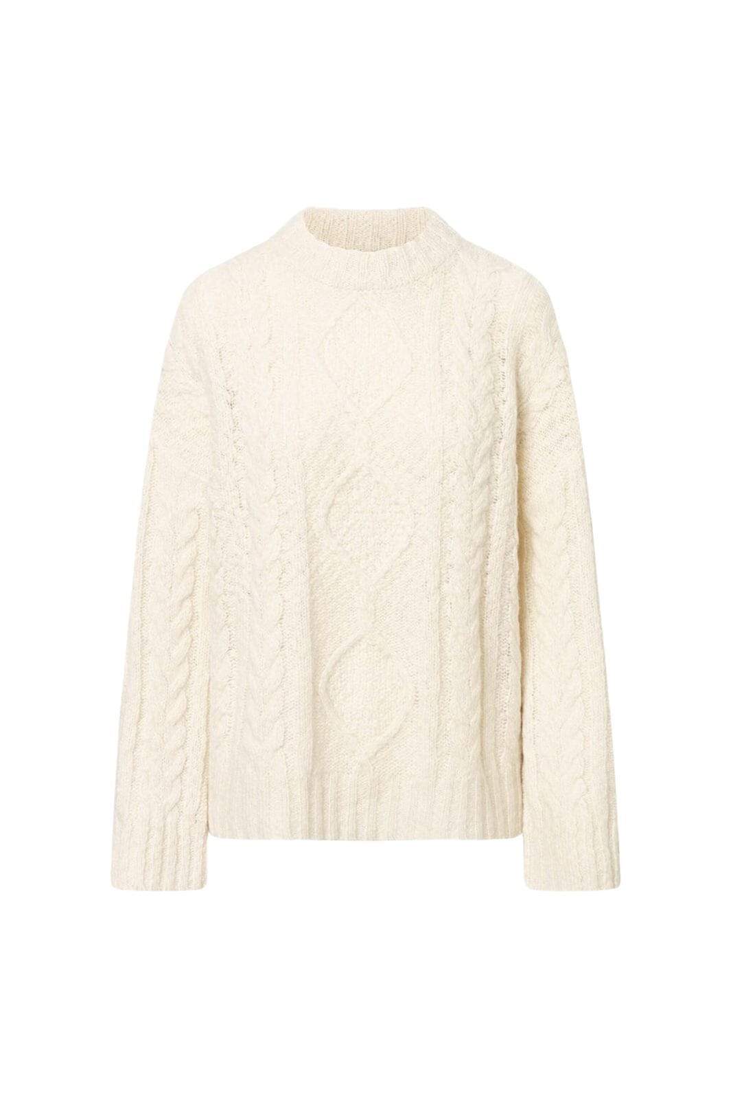 Twist & Tango - Carole Cable-Knit Sweater 910403 - Off White Strikbluser 